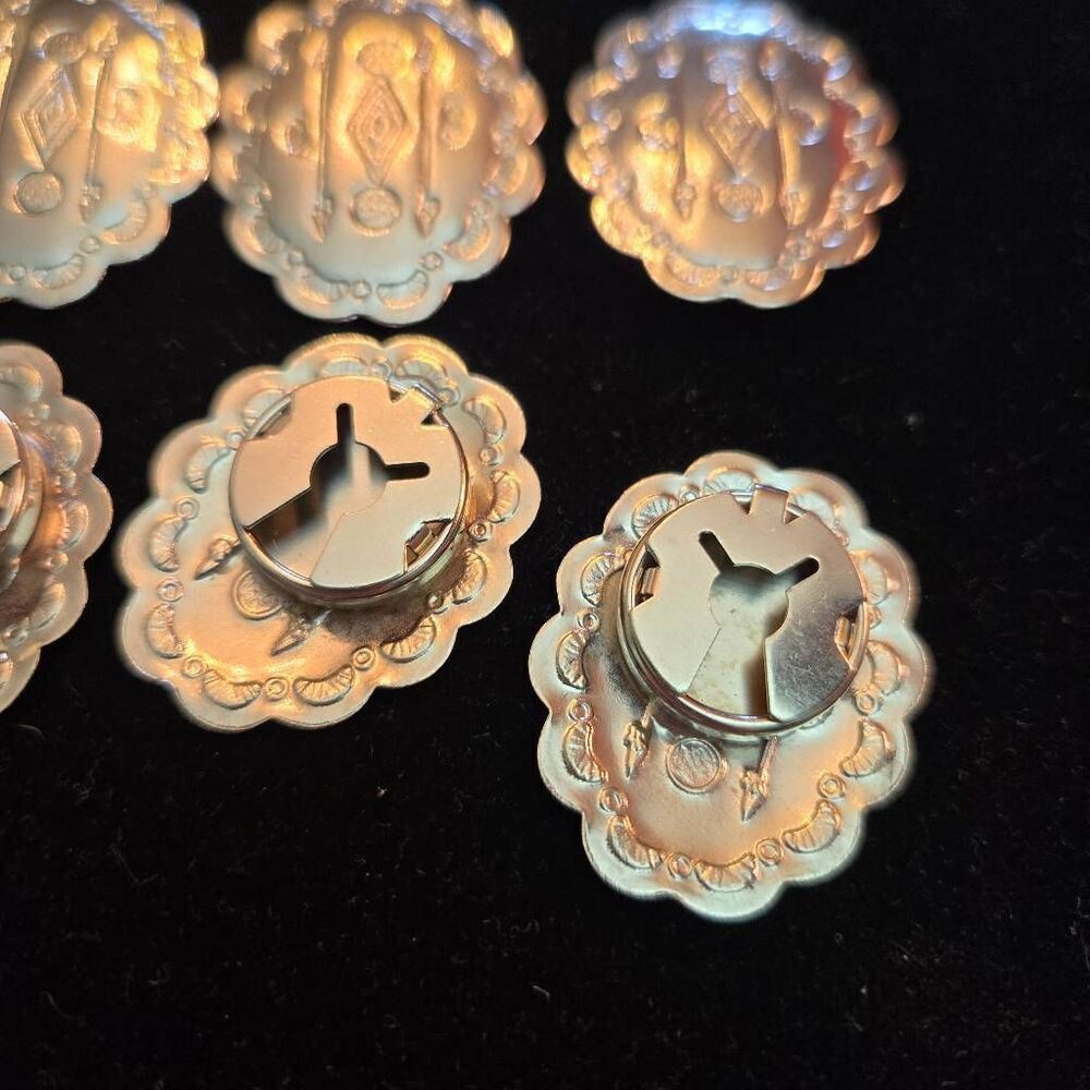 Silver Western Button Covers Set of 7 - Picture 2 of 4